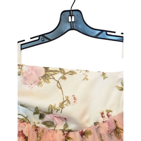 Pink Floral One Shoulder Childs Dress - Picture 5 of 7